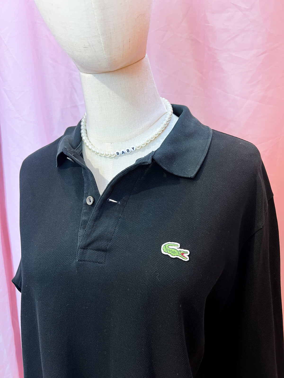 upcycling Lacoste Poloshirt black