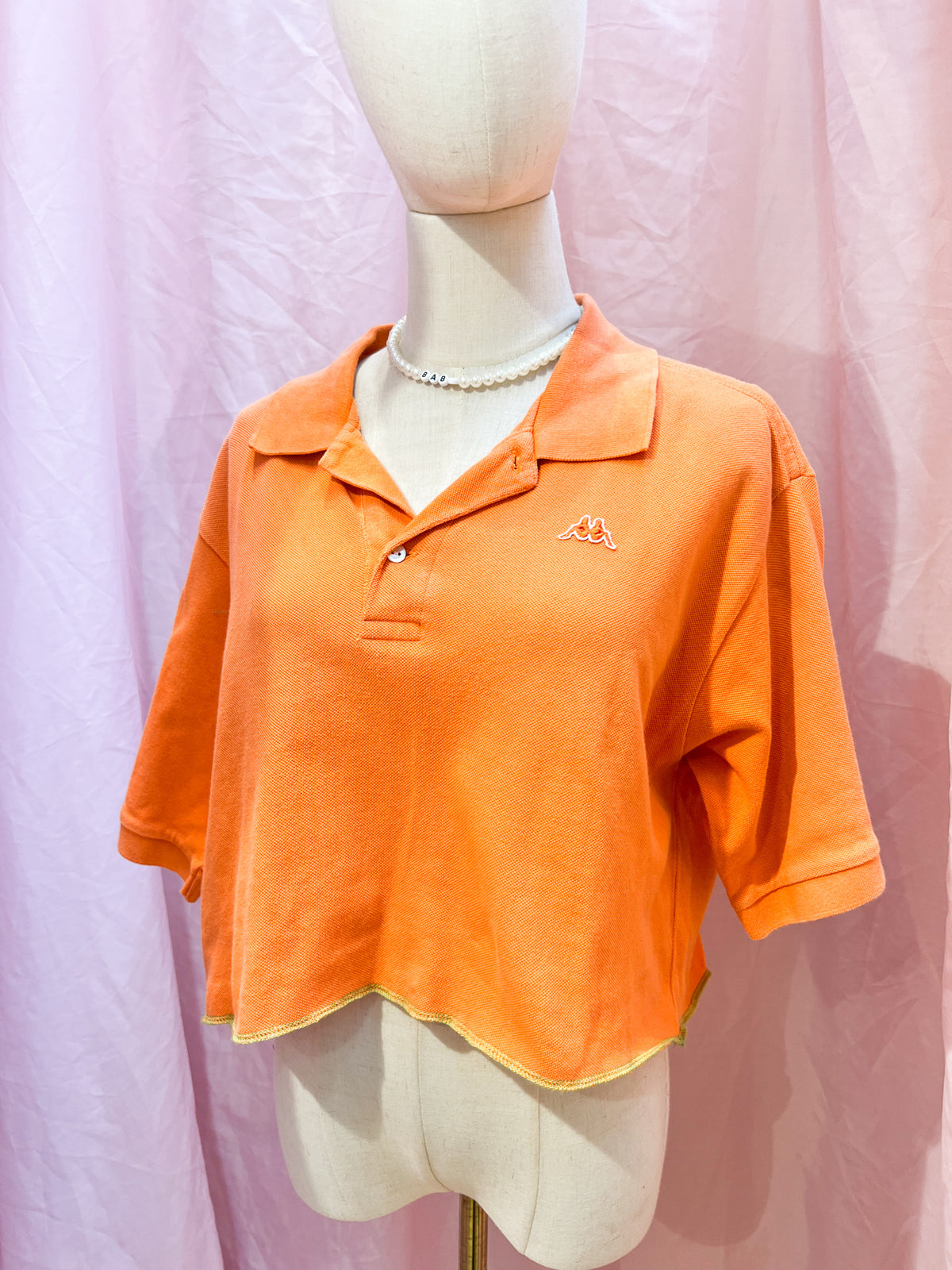 upcyling Kappa Poloshirt orange