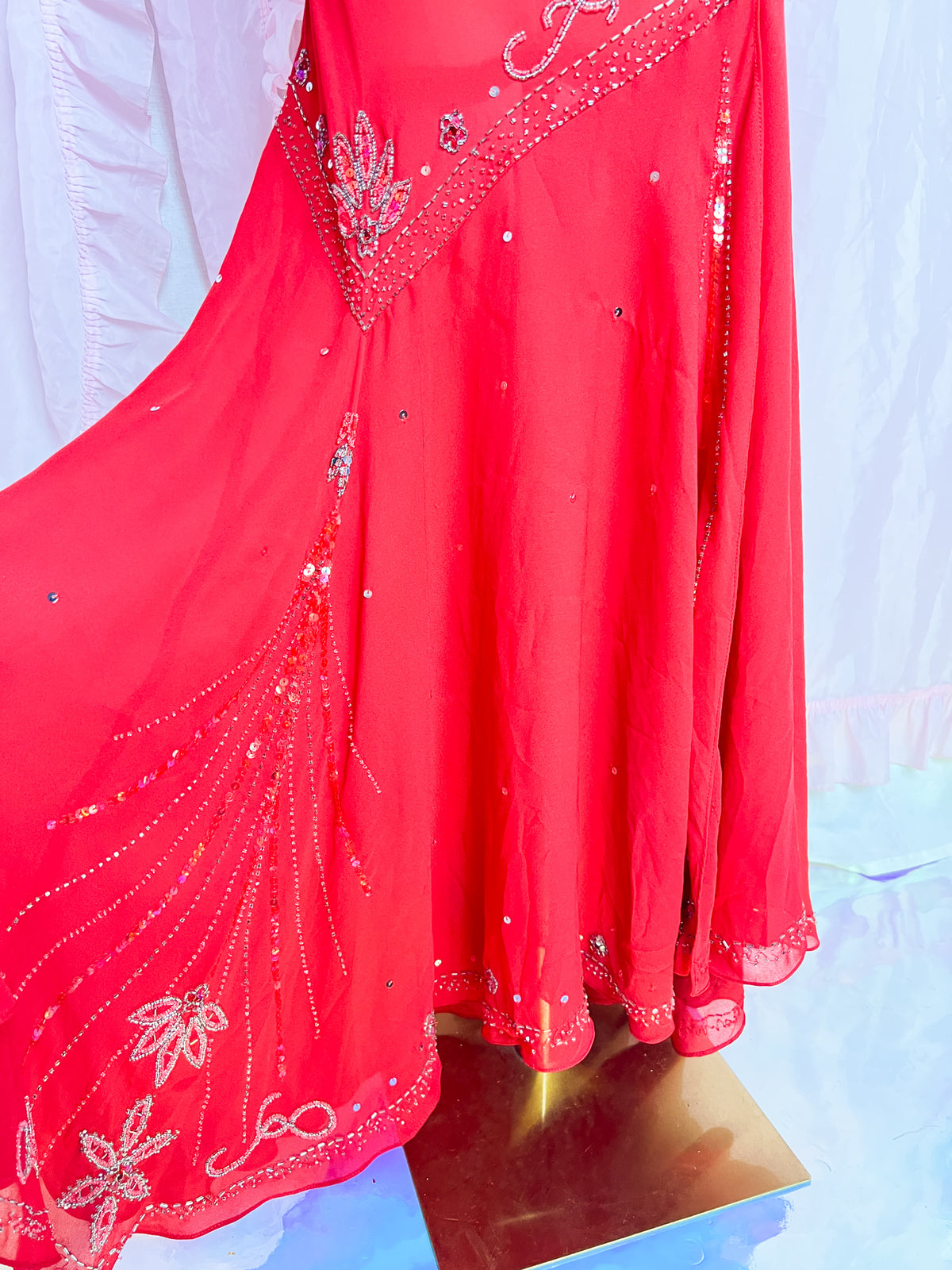 wearing my red dress