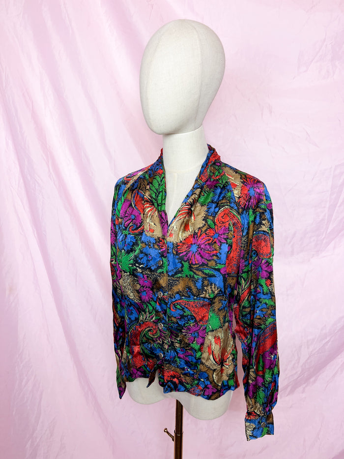 my dark flower power bluse