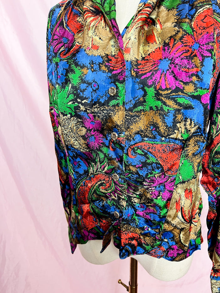 my dark flower power bluse