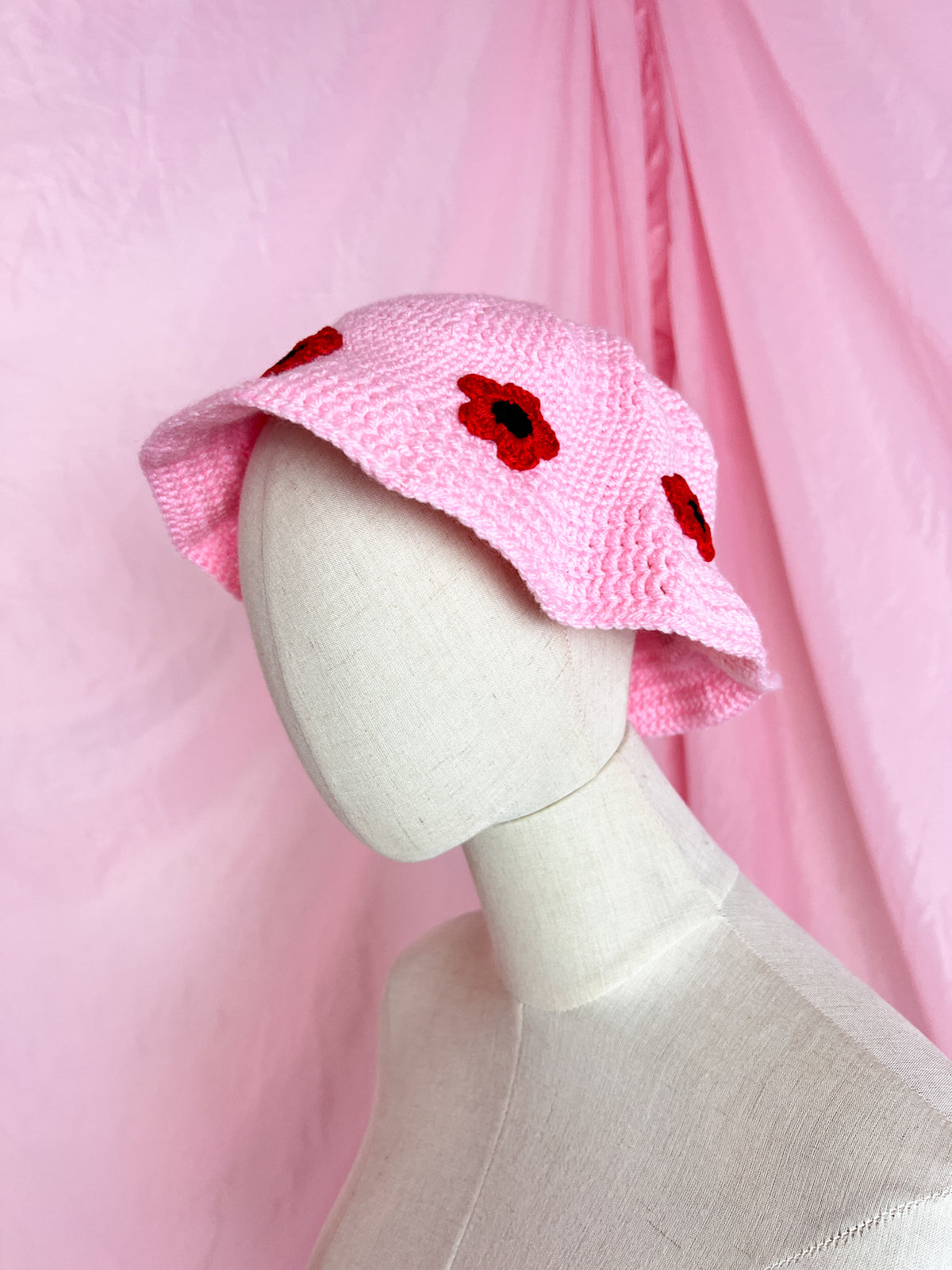 pink and red hat