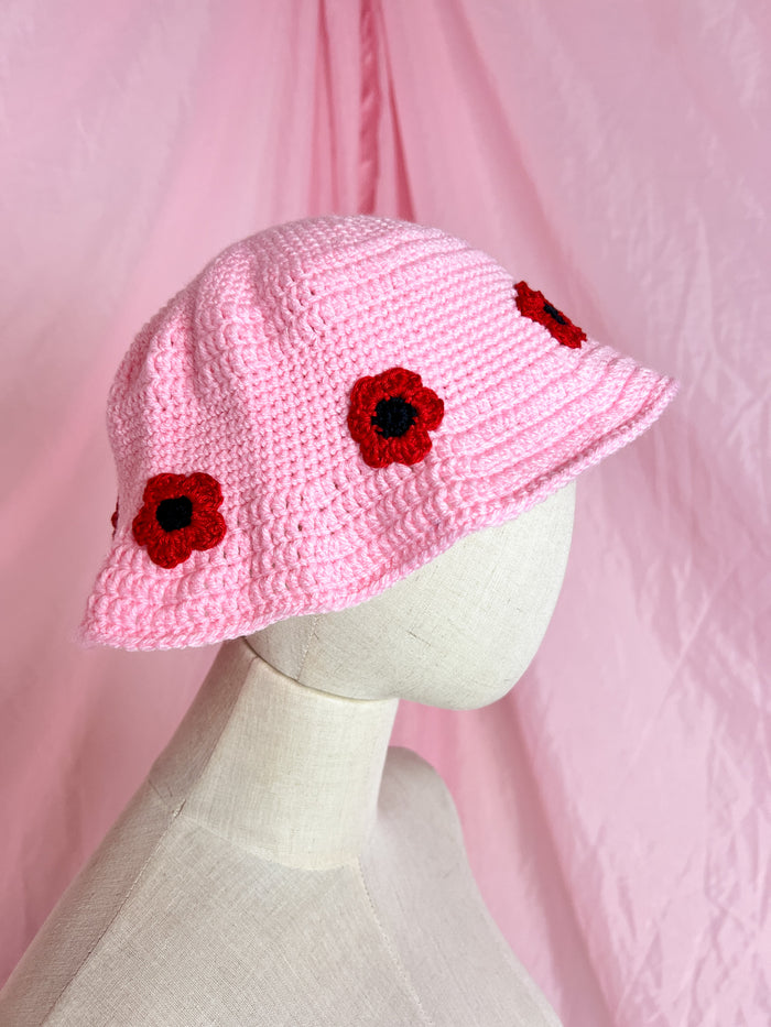 pink and red hat