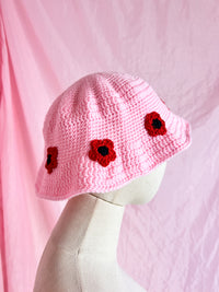 pink and red hat