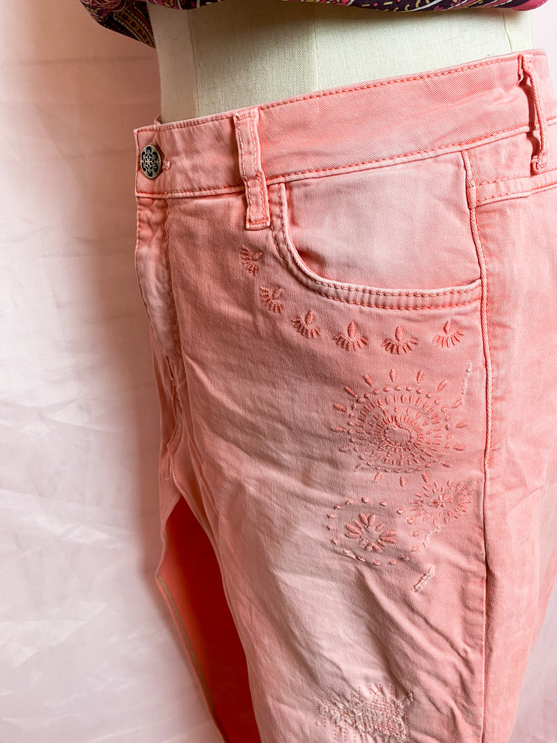 my peachy jeans skirt