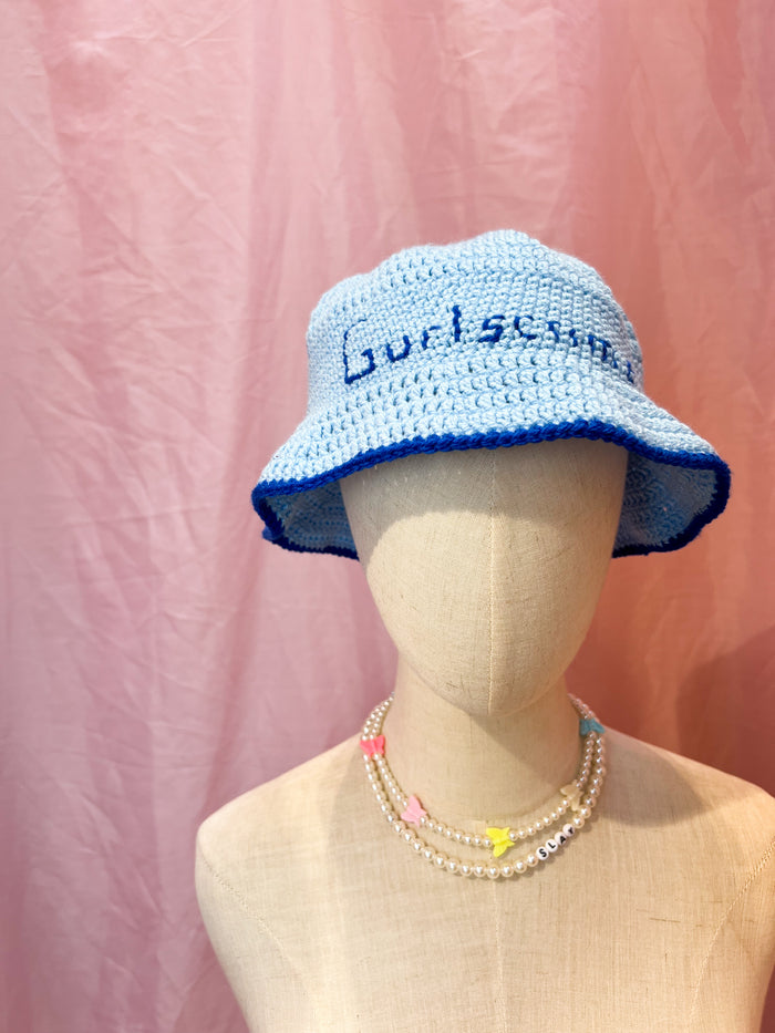 blue Gurlscrime bucket hat