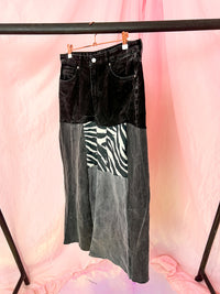 zebra upcycling skirt
