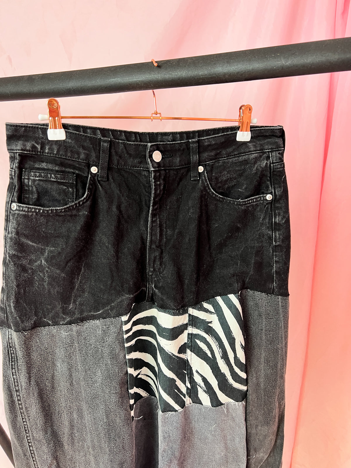 zebra upcycling skirt