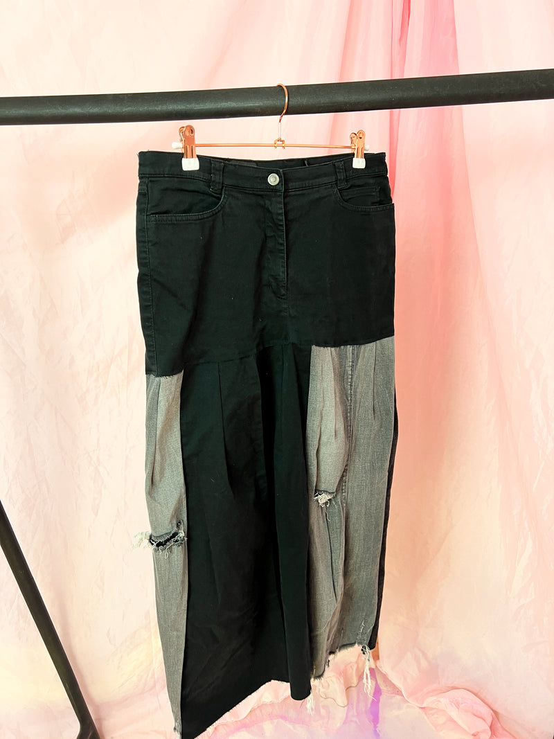 black is my happy colour upcycling skirt