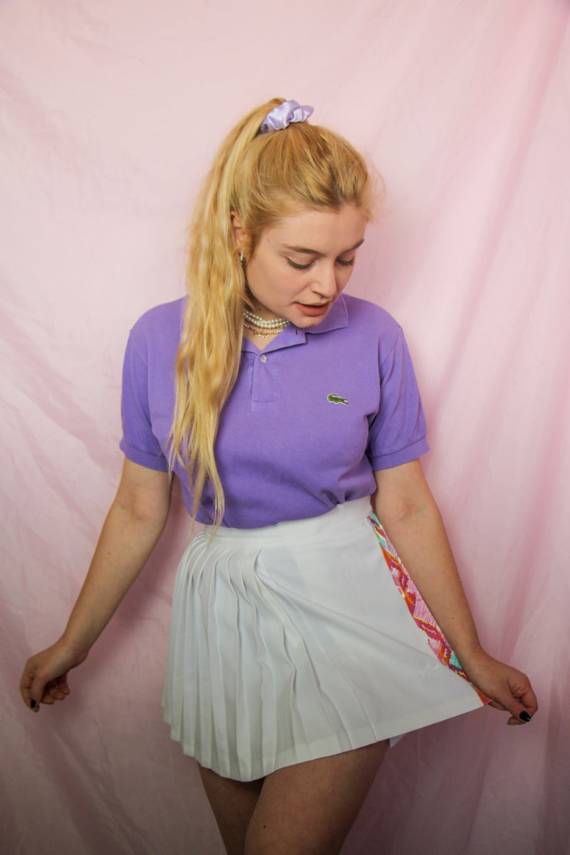 Meet me at the tennis court Lacoste polo purple