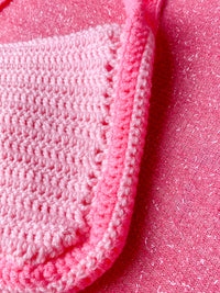my piggy pink crochet bag