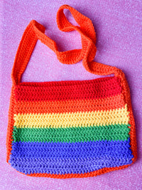 my orange pride crochet bag